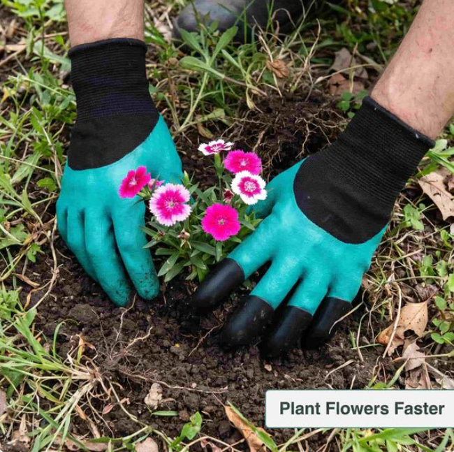 GardenPro™ Waterproof Gardening Gloves with Built-in Claws (1 Pair)