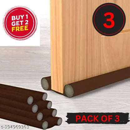 Magic Door Gap Seal Strip | Premium Door Draft Blocker | Soundproof Wind & Dust Protector | Easy Door Mounted Guard (Pack of 3)