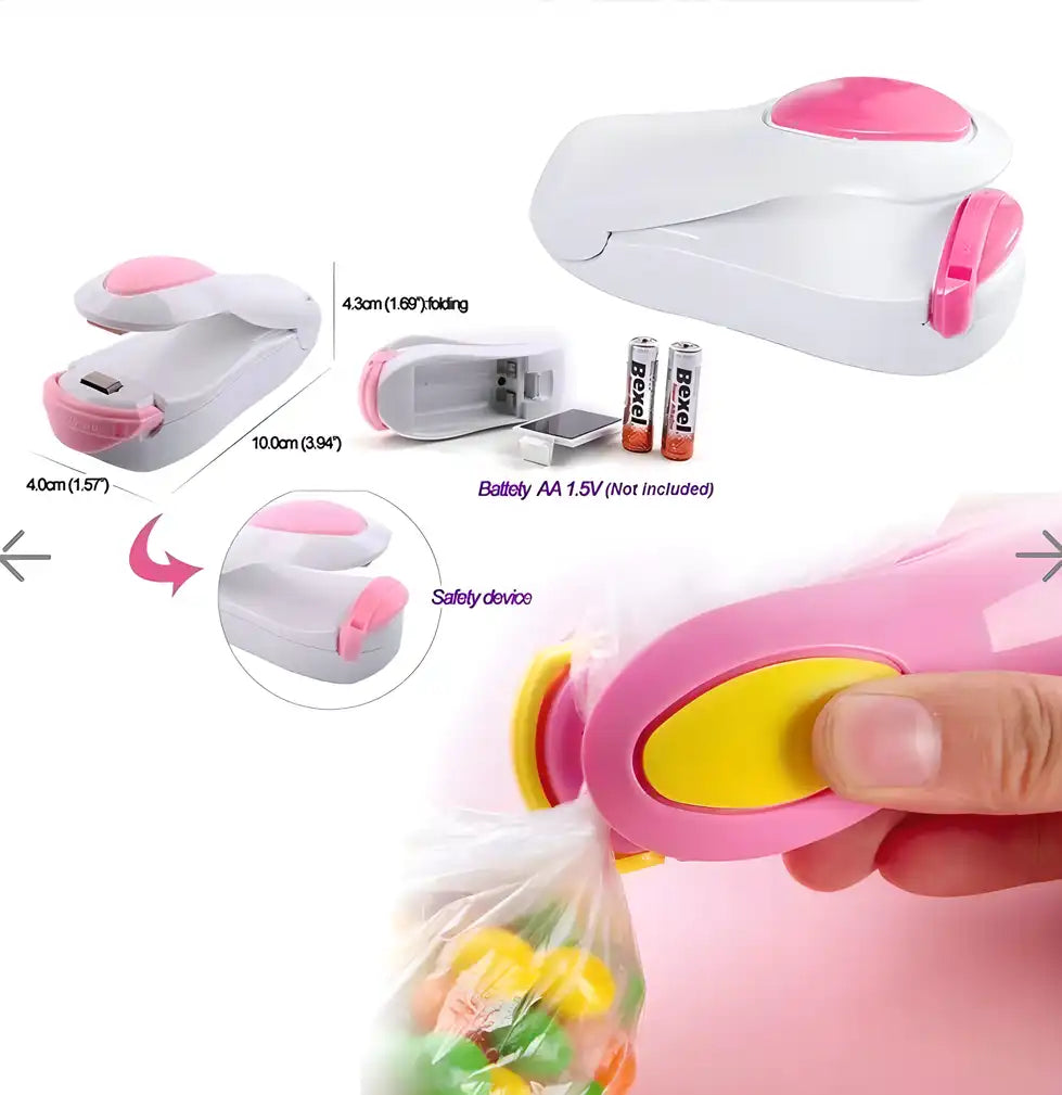 Portable Mini Heat Sealer Machine | Keeps Food Fresh 3x Longer