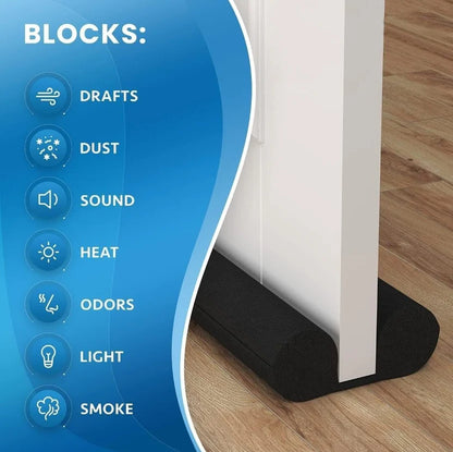 Magic Door Gap Seal Strip | Premium Door Draft Blocker | Soundproof Wind & Dust Protector | Easy Door Mounted Guard (Pack of 3)