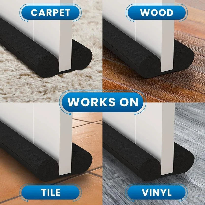 Magic Door Gap Seal Strip | Premium Door Draft Blocker | Soundproof Wind & Dust Protector | Easy Door Mounted Guard (Pack of 3)
