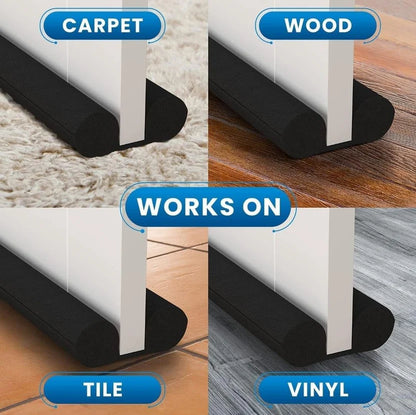 Magic Door Gap Seal Strip | Premium Door Draft Blocker | Soundproof Wind & Dust Protector | Easy Door Mounted Guard (Pack of 3)