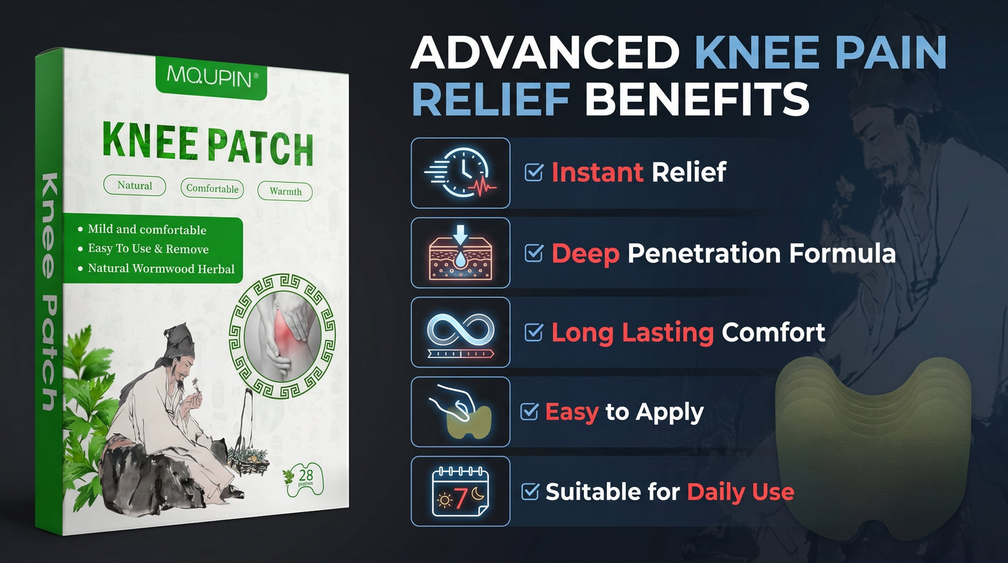 Knee Pain Relief Patch (Pack of 10)- – Instant Pain Relief in One Patch 💥👨🏻‍⚕️