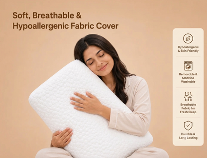 SleepEase Memory Foam Orthopaedic Pillow (White)