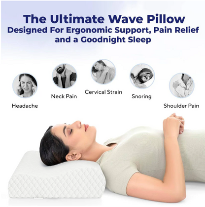 SleepEase Memory Foam Orthopaedic Pillow (White)