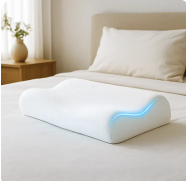 SleepEase Memory Foam Orthopaedic Pillow (White)
