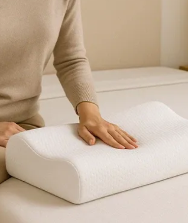 SleepEase Memory Foam Orthopaedic Pillow (White)