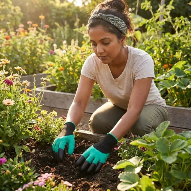 GardenPro™ Waterproof Gardening Gloves with Built-in Claws (1 Pair)