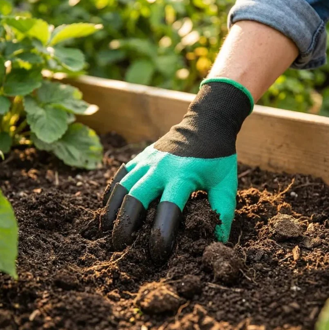 GardenPro™ Waterproof Gardening Gloves with Built-in Claws (1 Pair)