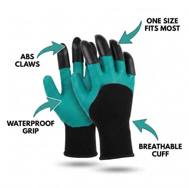 GardenPro™ Waterproof Gardening Gloves with Built-in Claws (1 Pair)