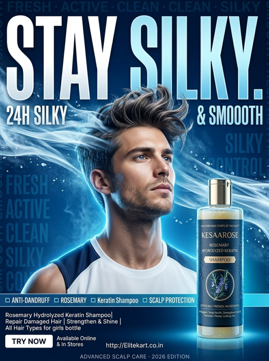 Rosemary Hydrolyzed Keratin Shampoo| Repair Damaged Hair | Strengthen & Shine | All Hair Types