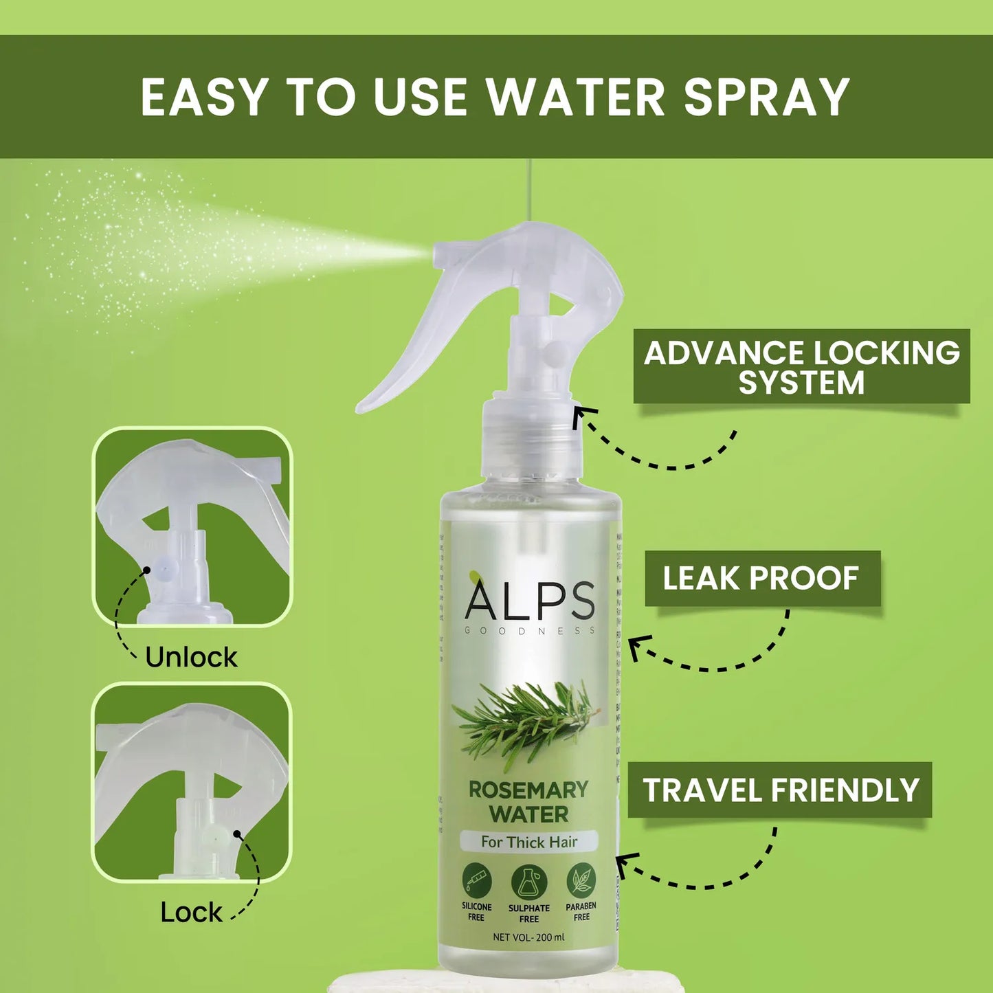 Premium Rosemary Water Spray | Hair Growth Booster | Anti Hair Fall Formula | Buy 1 Get 2 Free