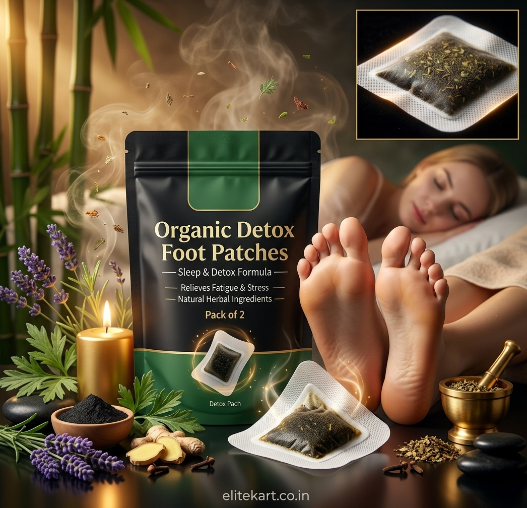 Organic Detox Foot Patches Pack of 2 | Sleep & Detox | Relieves Fatigue Stress | Natural Herbal Ingredients
