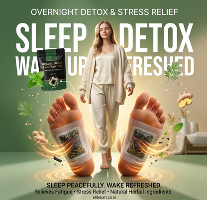 Organic Detox Foot Patches Pack of 2 | Sleep & Detox | Relieves Fatigue Stress | Natural Herbal Ingredients