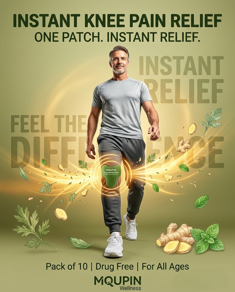 Knee Pain Relief Patch (Pack of 10)- – Instant Pain Relief in One Patch 💥👨🏻‍⚕️