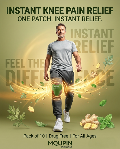 Knee Pain Relief Patch (Pack of 10)- – Instant Pain Relief in One Patch 💥👨🏻‍⚕️