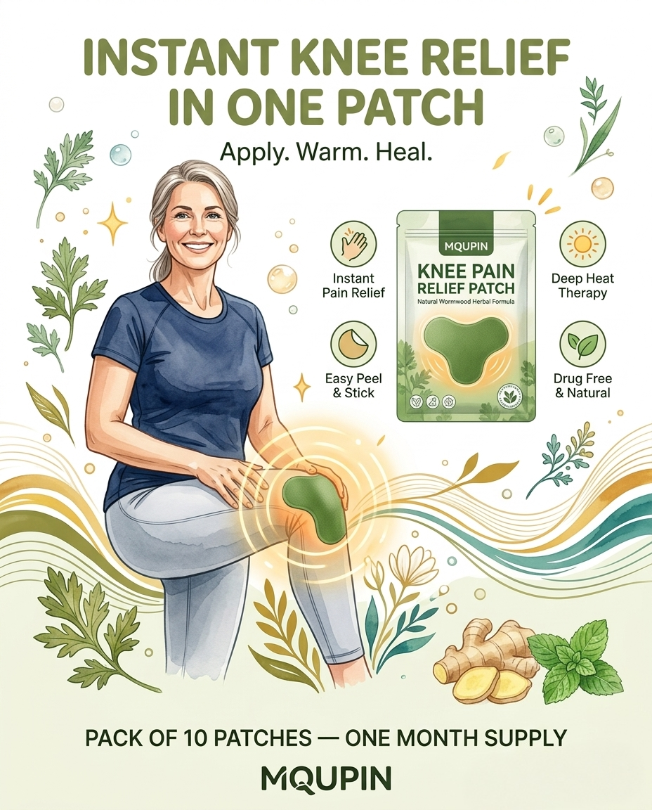 Knee Pain Relief Patch (Pack of 10)- – Instant Pain Relief in One Patch 💥👨🏻‍⚕️