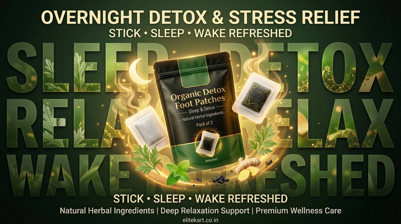 Organic Detox Foot Patches Pack of 2 | Sleep & Detox | Relieves Fatigue Stress | Natural Herbal Ingredients