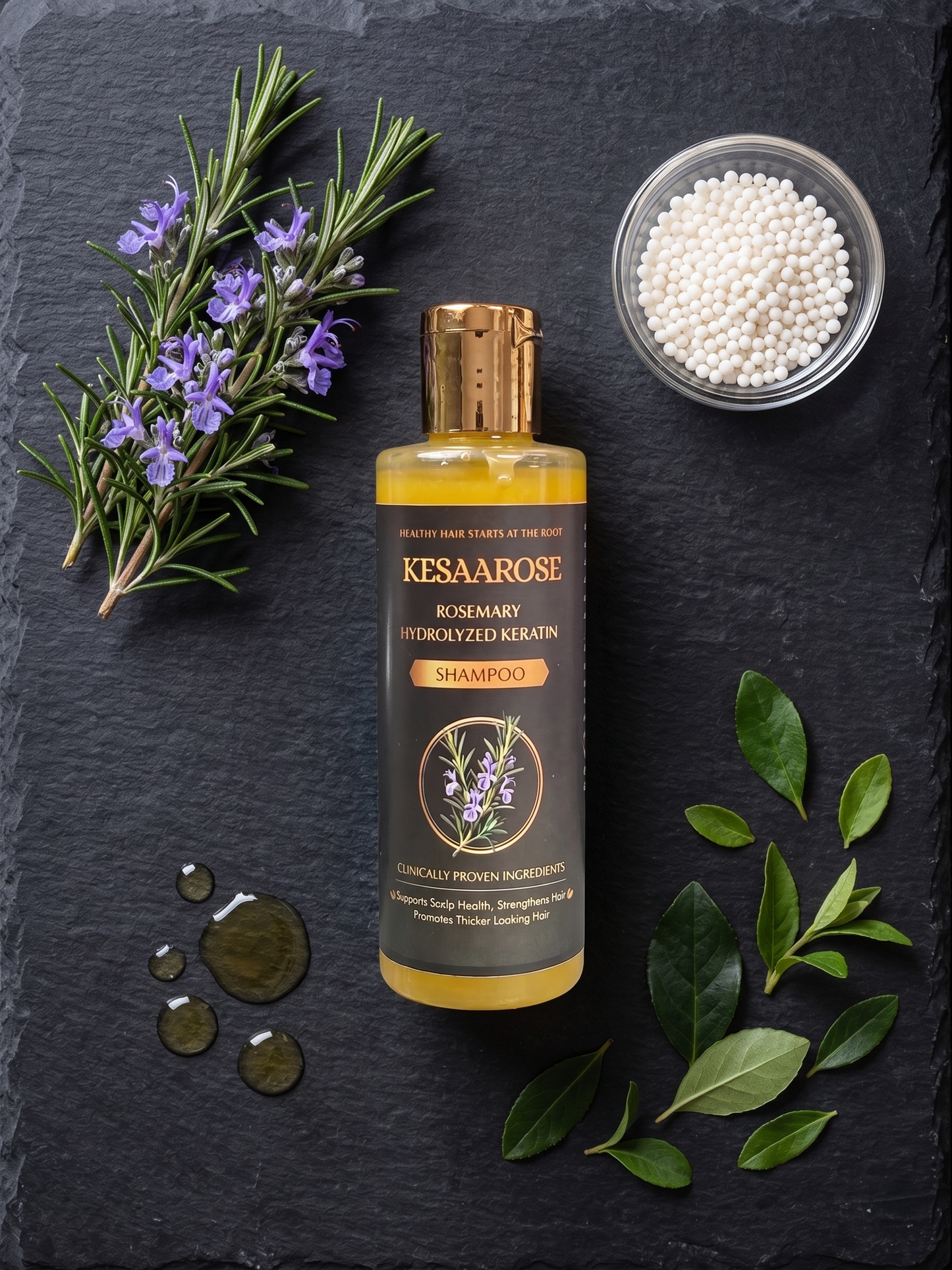 Rosemary Hydrolyzed Keratin Shampoo| Repair Damaged Hair | Strengthen & Shine | All Hair Types