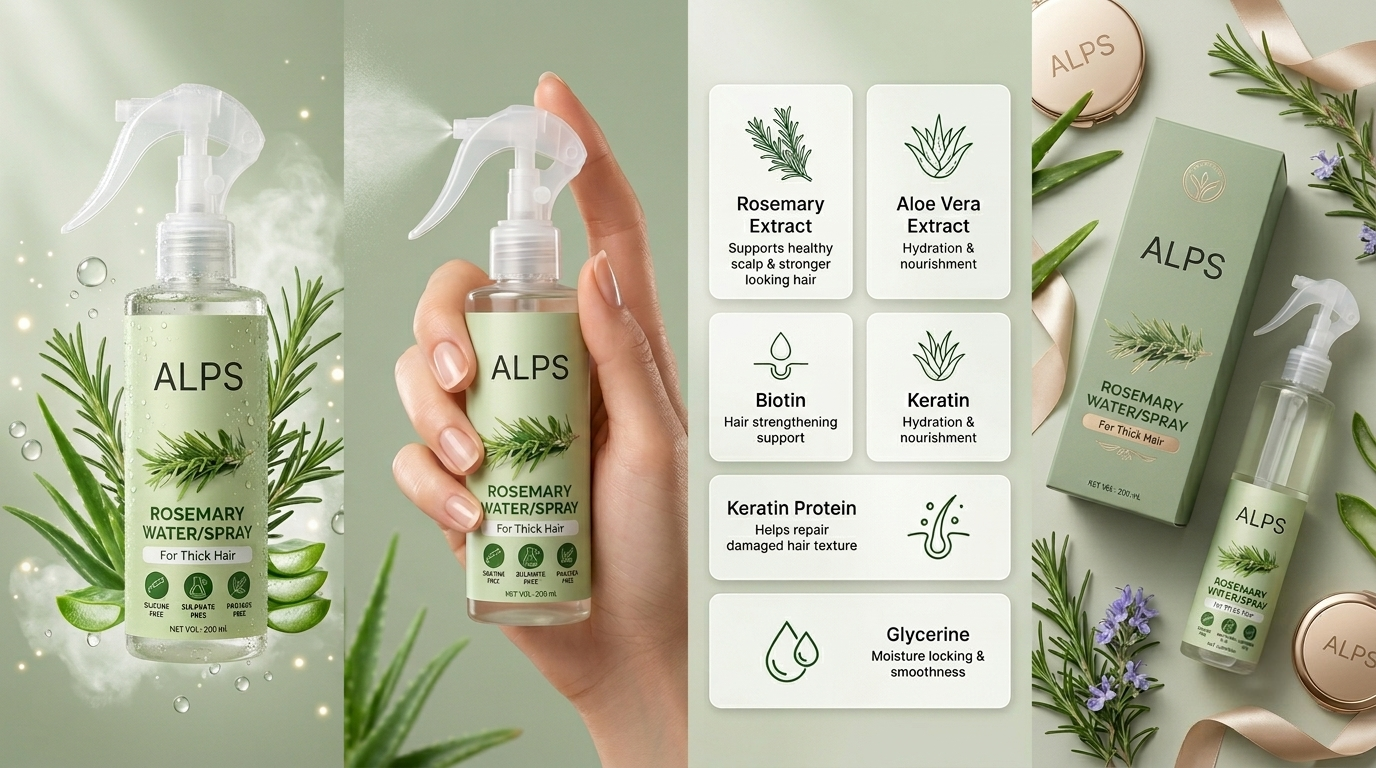 Premium Rosemary Water Spray | Hair Growth Booster | Anti Hair Fall Formula | Buy 1 Get 2 Free