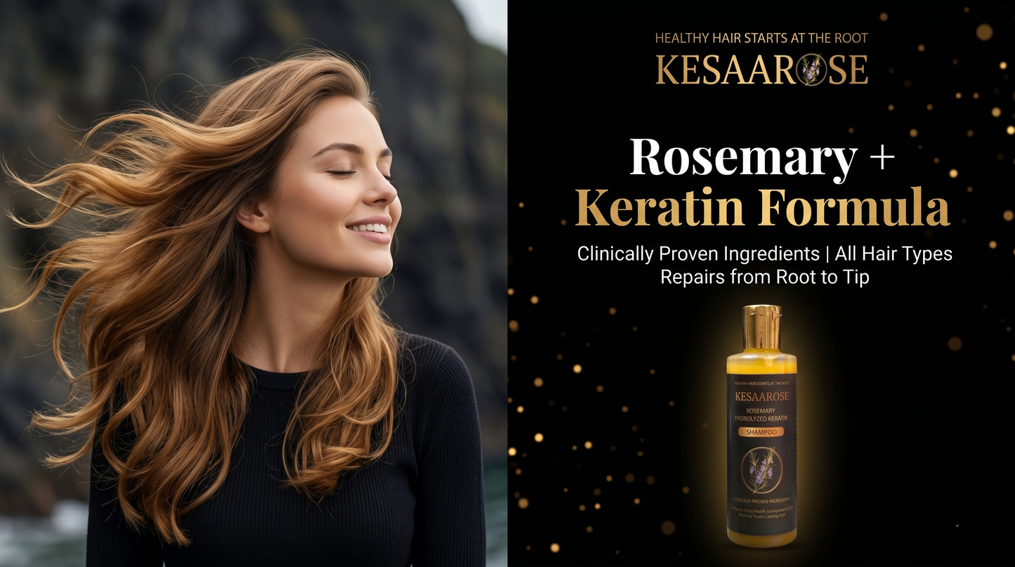 Rosemary Hydrolyzed Keratin Shampoo| Repair Damaged Hair | Strengthen & Shine | All Hair Types