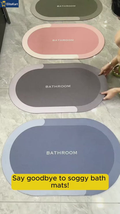 Premium Silicone Absorbent Door Mat Set | Luxury Design Above The World | Ultra Soft & Stylish Floor Mat (BUY 1 GET 1)