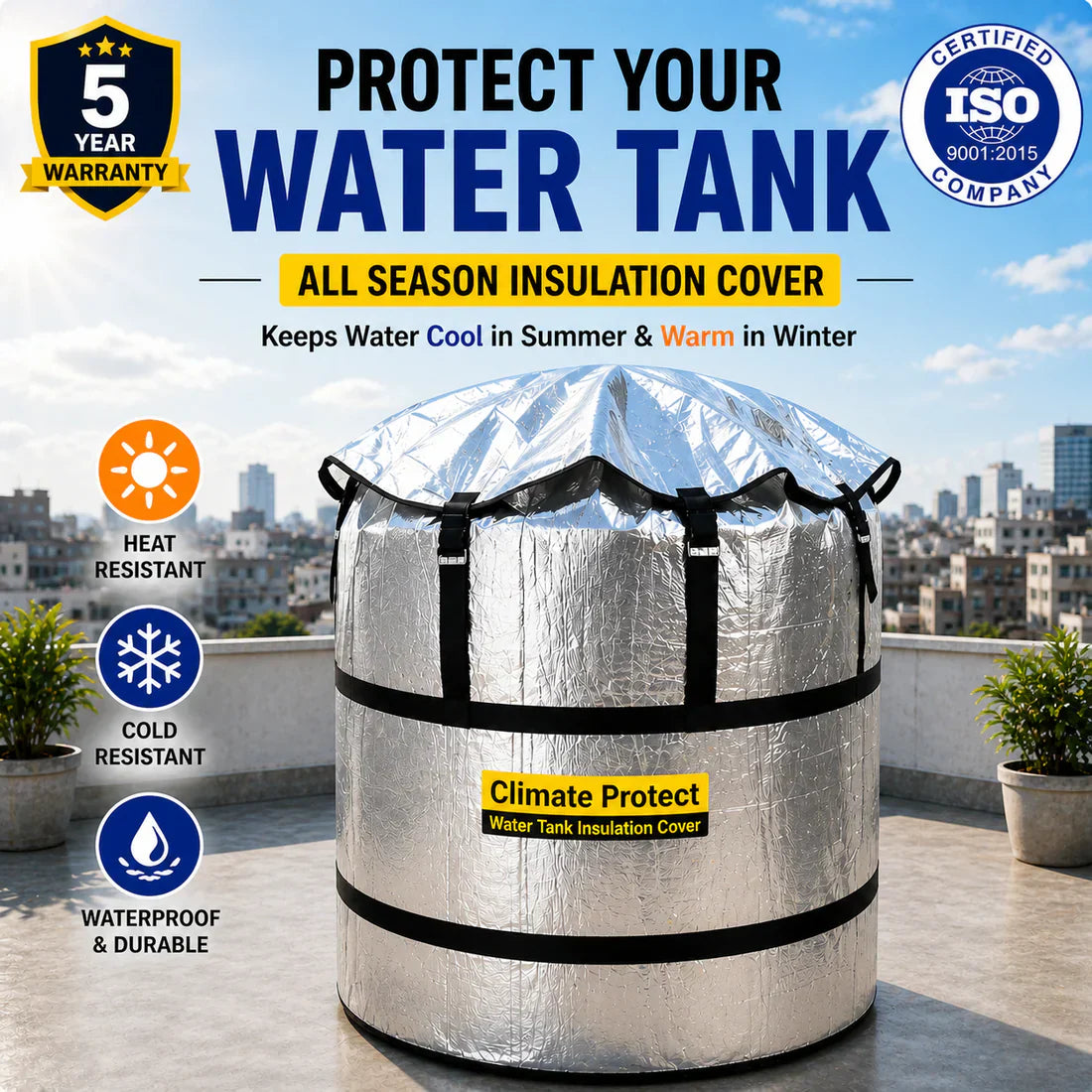 Premium Heavy Duty Water Tank Cover | Heat Resistant, Dustproof & Weather Protection Cover