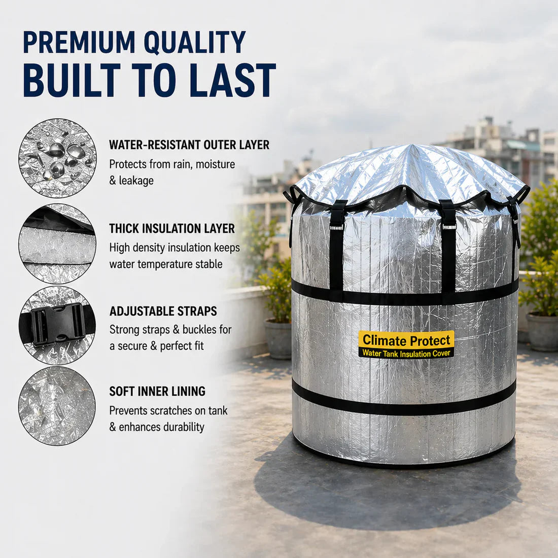 Premium Heavy Duty Water Tank Cover | Heat Resistant, Dustproof & Weather Protection Cover
