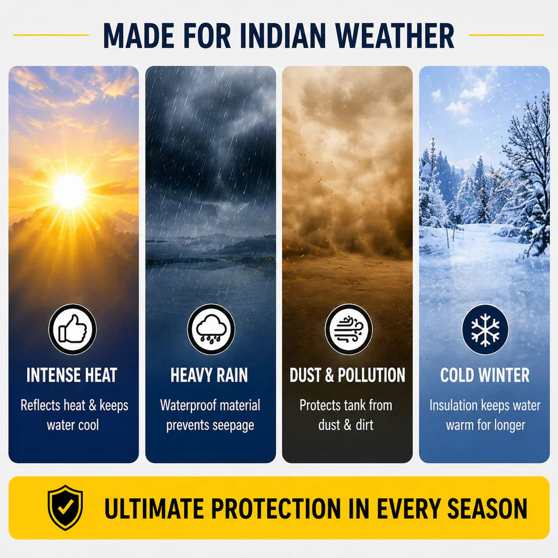 Premium Heavy Duty Water Tank Cover | Heat Resistant, Dustproof & Weather Protection Cover