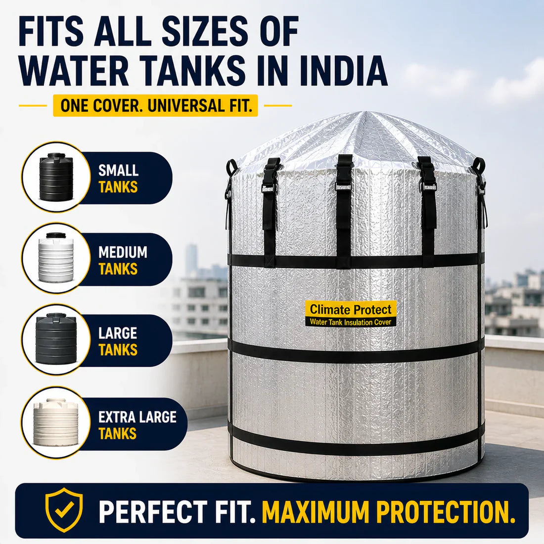 Premium Heavy Duty Water Tank Cover | Heat Resistant, Dustproof & Weather Protection Cover